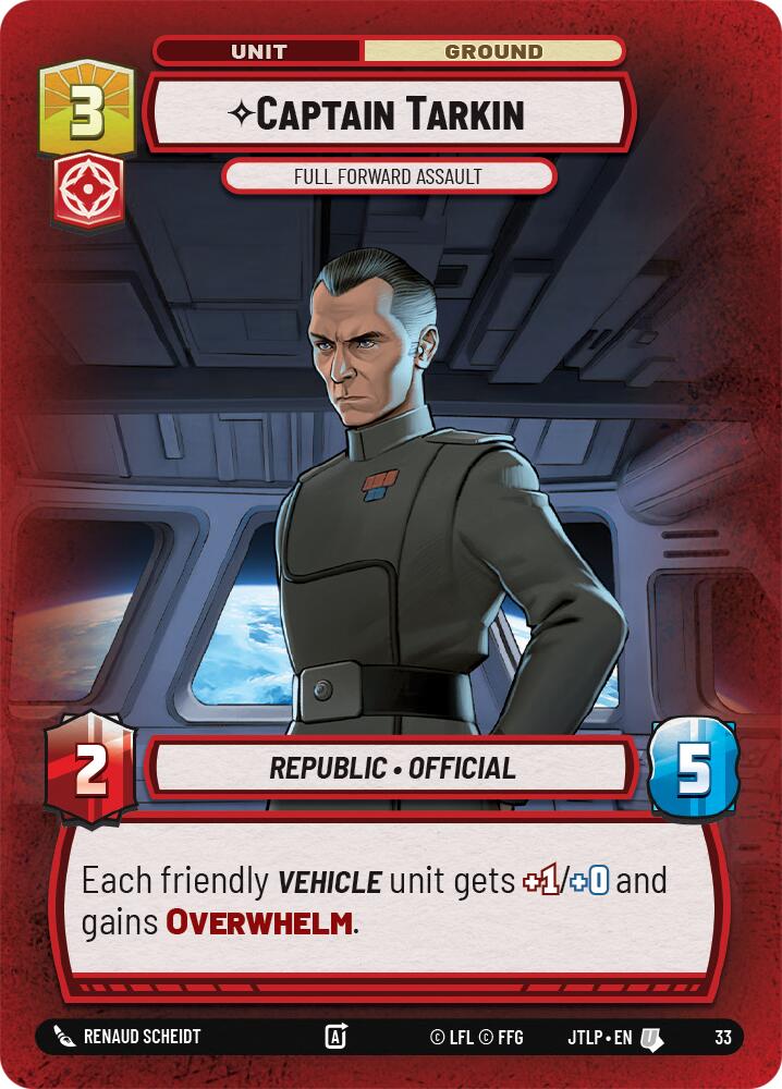 Captain Tarkin - Full Forward Assault (Foil) (33) [Jump to Lightspeed: Weekly Play] | Exor Games New Glasgow