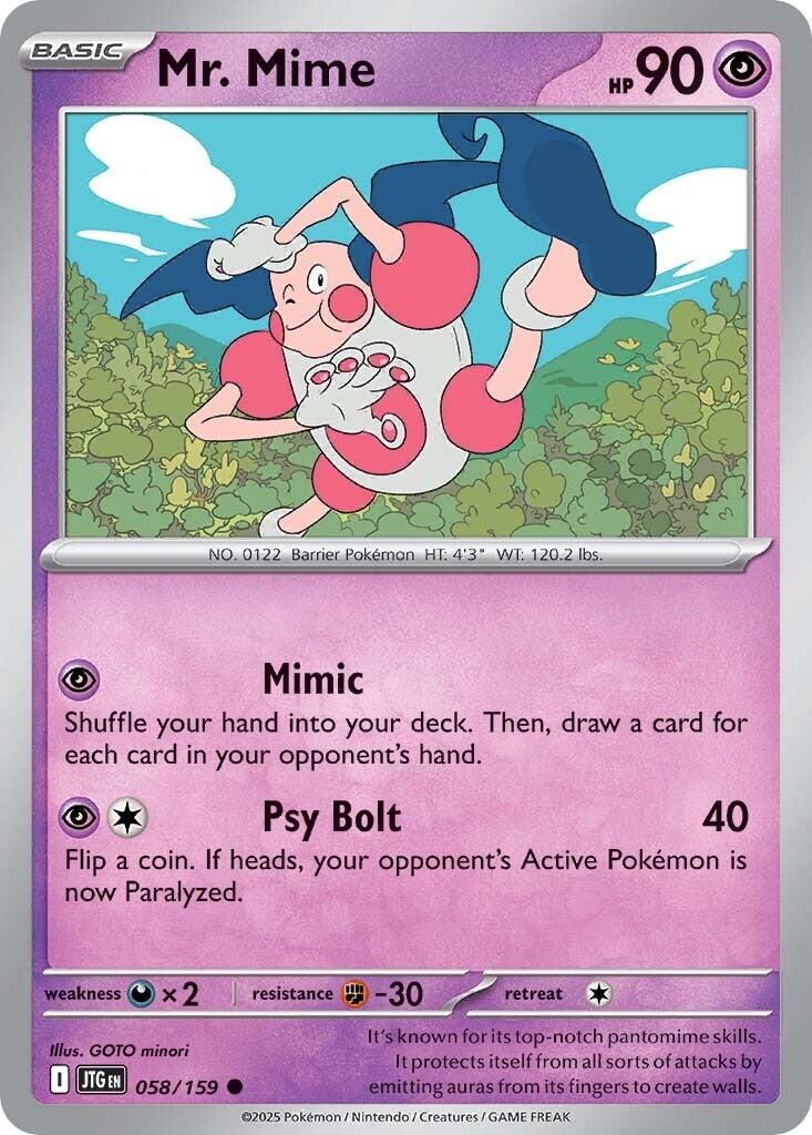Mr. Mime (058/159) [Scarlet & Violet: Journey Together] | Exor Games New Glasgow