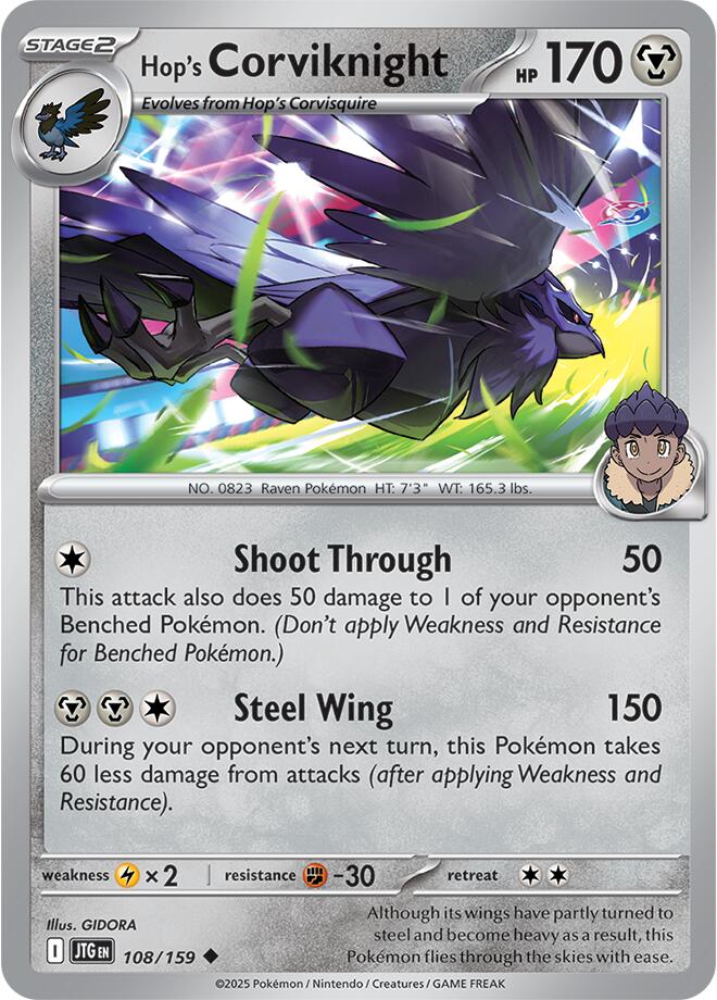 Hop's Corviknight (108/159) [Scarlet & Violet: Journey Together] | Exor Games New Glasgow