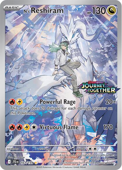 N's Reshiram (167/159) (Journey Together Stamp) [Scarlet & Violet: Journey Together] | Exor Games New Glasgow