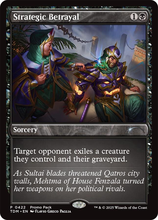 Strategic Betrayal [Tarkir: Dragonstorm Promos] | Exor Games New Glasgow