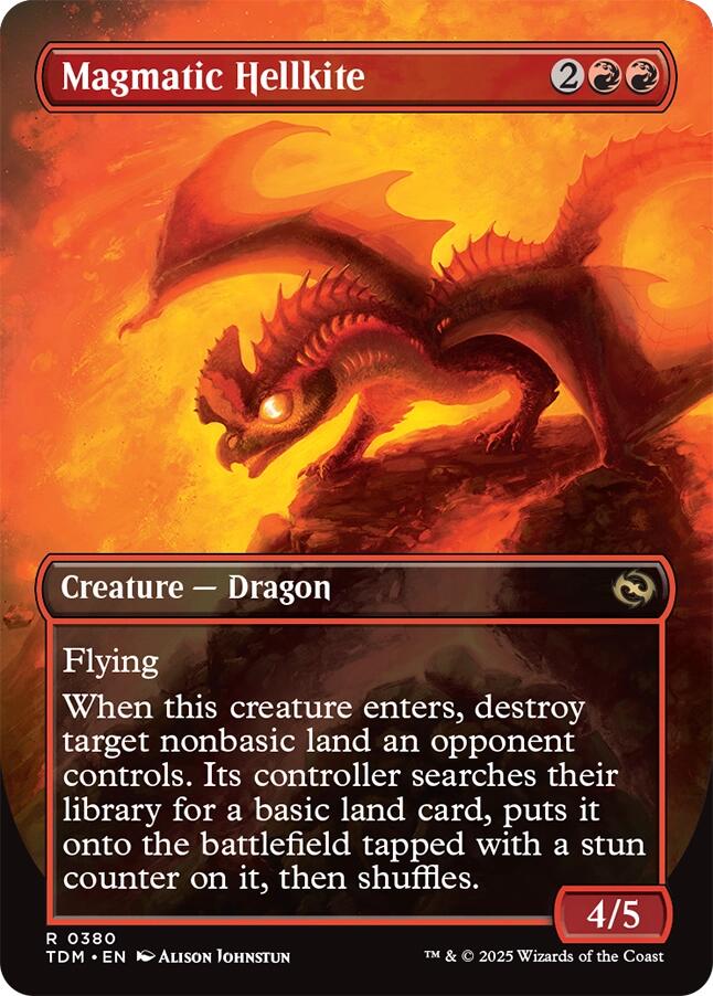 Magmatic Hellkite (Borderless) [Tarkir: Dragonstorm] | Exor Games New Glasgow