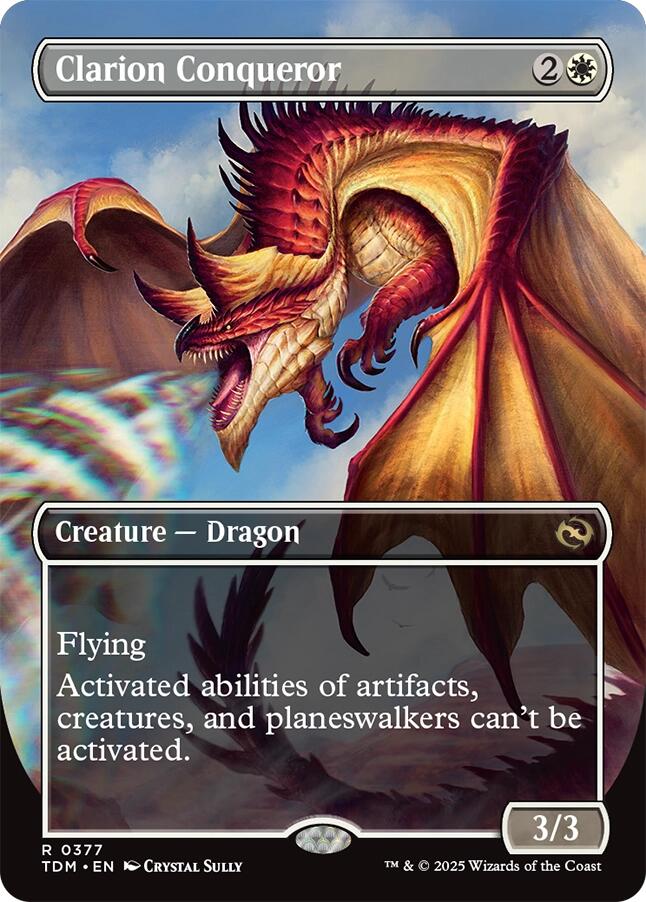 Clarion Conqueror (Borderless) [Tarkir: Dragonstorm] | Exor Games New Glasgow