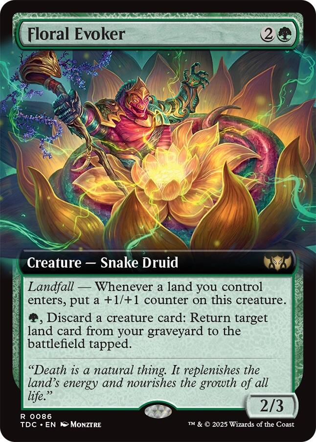 Floral Evoker (Extended Art) [Tarkir: Dragonstorm Commander] | Exor Games New Glasgow
