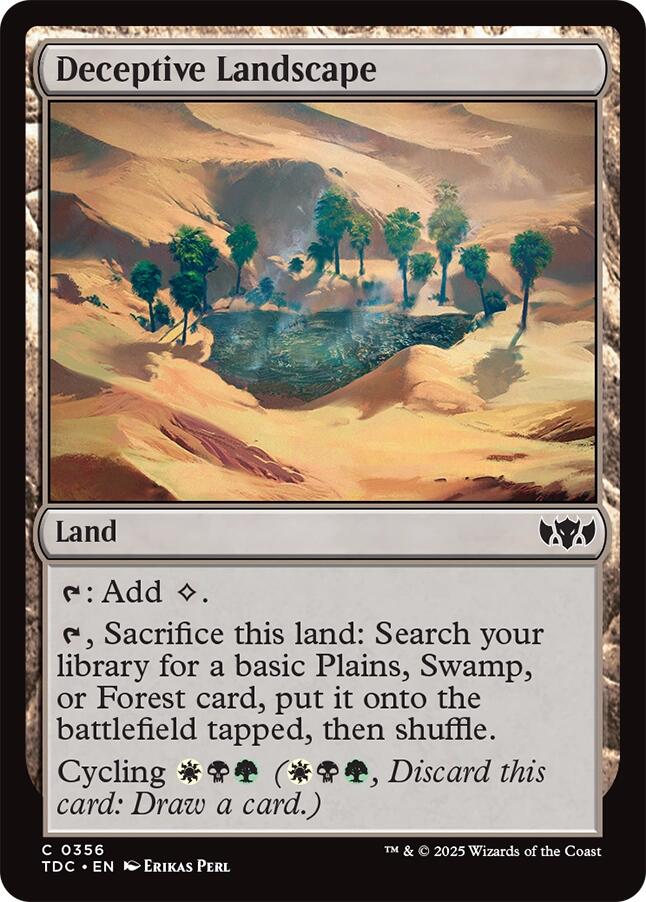 Deceptive Landscape [Tarkir: Dragonstorm Commander] | Exor Games New Glasgow
