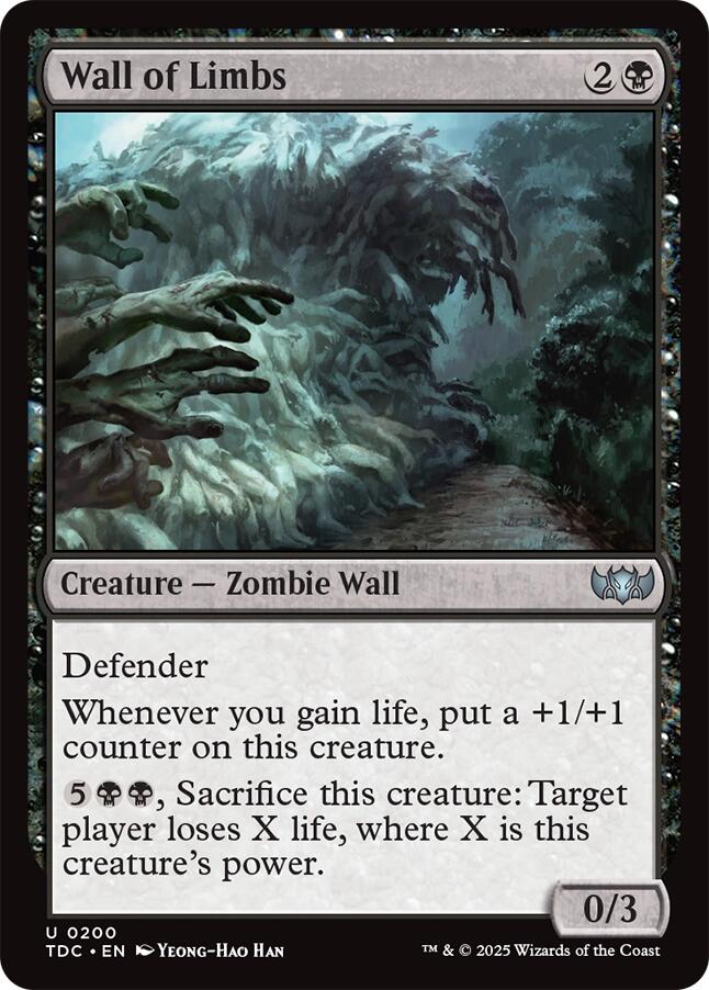 Wall of Limbs [Tarkir: Dragonstorm Commander] | Exor Games New Glasgow