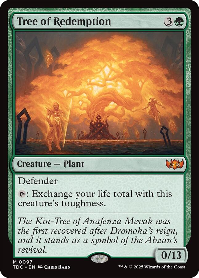 Tree of Redemption [Tarkir: Dragonstorm Commander] | Exor Games New Glasgow