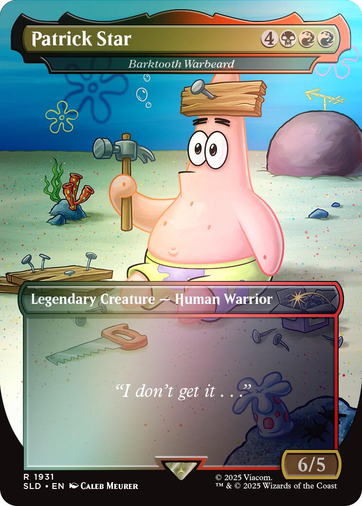 Patrick Star - Barktooth Warbeard (Rainbow Foil) [Secret Lair Drop Series] | Exor Games New Glasgow