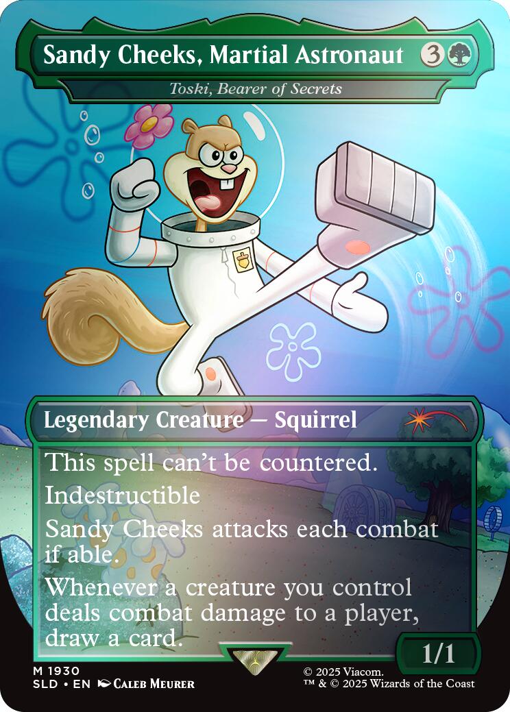 Sandy Cheeks, Martial Astronaut - Toski, Bearer of Secrets (Rainbow Foil) [Secret Lair Drop Series] | Exor Games New Glasgow