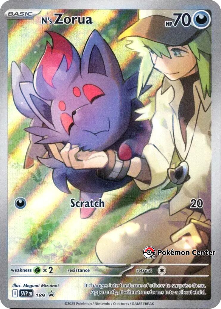 N's Zorua (SVP189) (Pokemon Center Exclusive) [Scarlet & Violet: Black Star Promos] | Exor Games New Glasgow