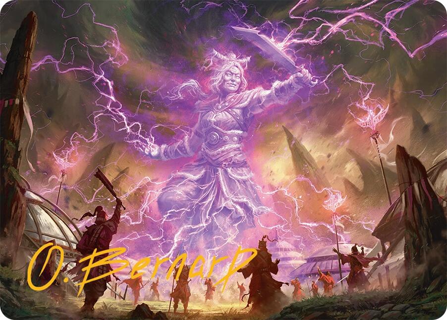 Smile at Death Art Card (4/54) (Gold-Stamped Signature) [Tarkir: Dragonstorm Art Series] | Exor Games New Glasgow