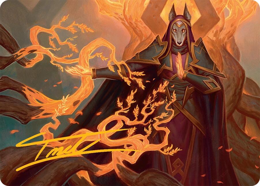 Abzan Devotee Art Card (10/54) (Gold-Stamped Signature) [Tarkir: Dragonstorm Art Series] | Exor Games New Glasgow