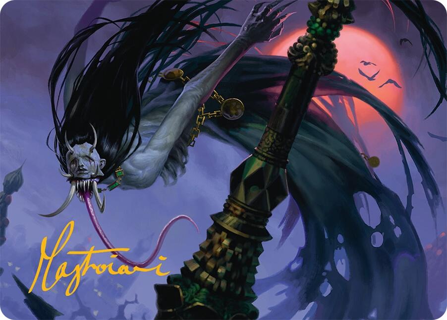 Qarsi Revenant Art Card (12/54) (Gold-Stamped Signature) [Tarkir: Dragonstorm Art Series] | Exor Games New Glasgow