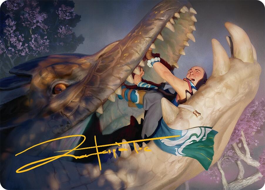Jaws of Defeat Art Card (53/54) (Gold-Stamped Signature) [Tarkir: Dragonstorm Art Series] | Exor Games New Glasgow