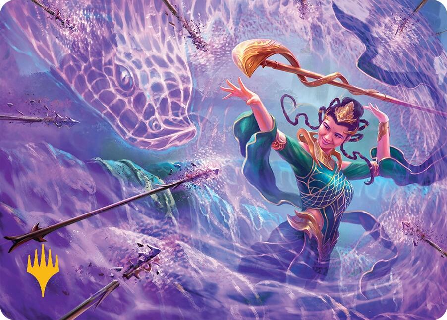 Snakeskin Veil Art Card (19/54) (Gold-Stamped Signature) [Tarkir: Dragonstorm Art Series] | Exor Games New Glasgow