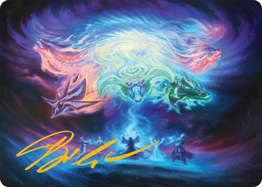 Call the Spirit Dragons Art Card (21/54) (Gold-Stamped Signature) [Tarkir: Dragonstorm Art Series] | Exor Games New Glasgow