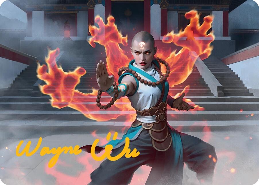 Flamehold Grappler Art Card (24/54) (Gold-Stamped Signature) [Tarkir: Dragonstorm Art Series] | Exor Games New Glasgow
