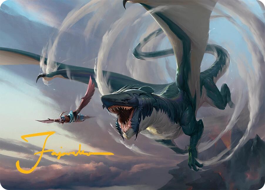 Whirlwing Stormbrood Art Card (27/54) (Gold-Stamped Signature) [Tarkir: Dragonstorm Art Series] | Exor Games New Glasgow