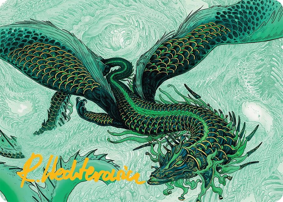 Teval, Arbiter of Virtue Art Card (38/54) (Gold-Stamped Signature) [Tarkir: Dragonstorm Art Series] | Exor Games New Glasgow