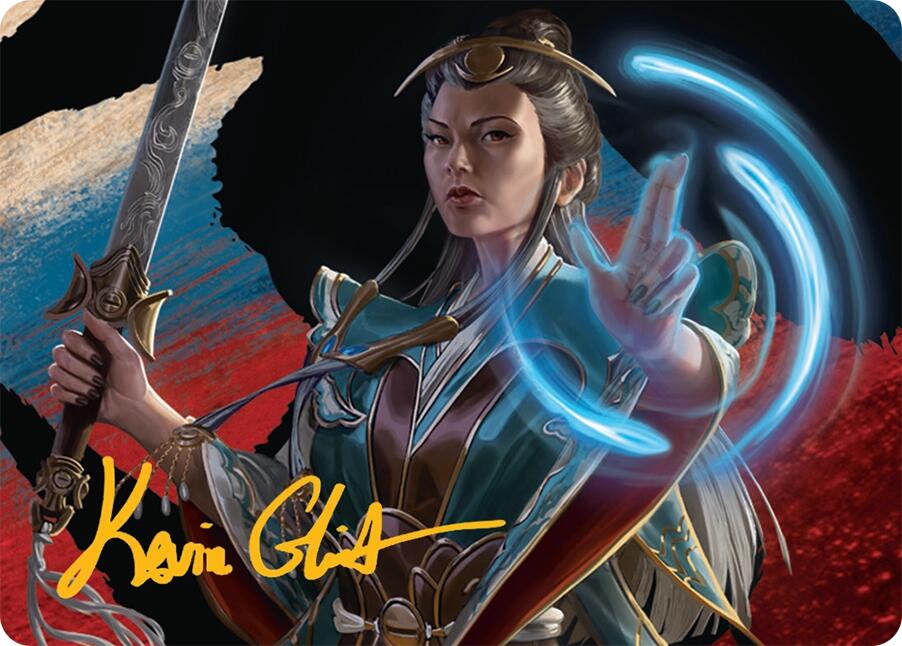 Narset, Jeskai Waymaster Art Card (44/54) (Gold-Stamped Signature) [Tarkir: Dragonstorm Art Series] | Exor Games New Glasgow