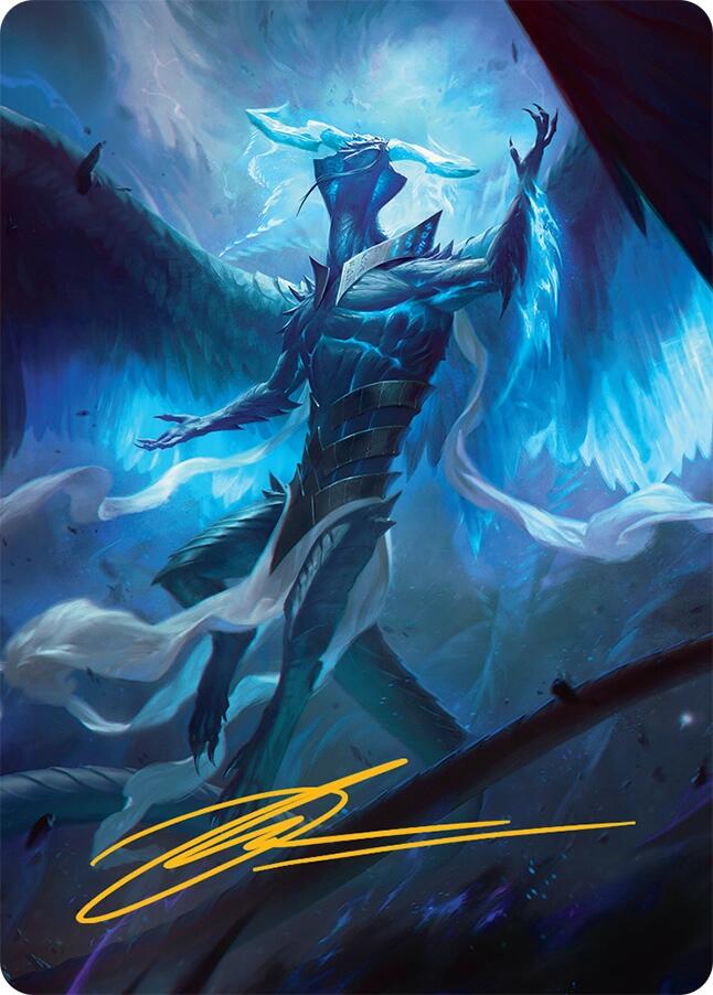 Ugin, Eye of the Storms Art Card (1/54) (Gold-Stamped Signature) [Tarkir: Dragonstorm Art Series] | Exor Games New Glasgow