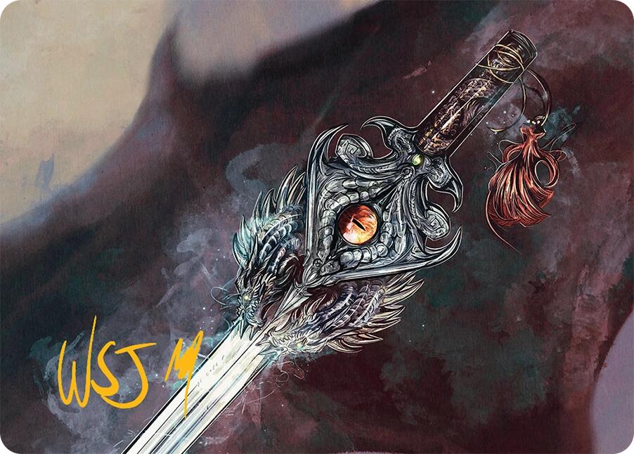 Dragonfire Blade Art Card (40/54) (Gold-Stamped Signature) [Tarkir: Dragonstorm Art Series] | Exor Games New Glasgow