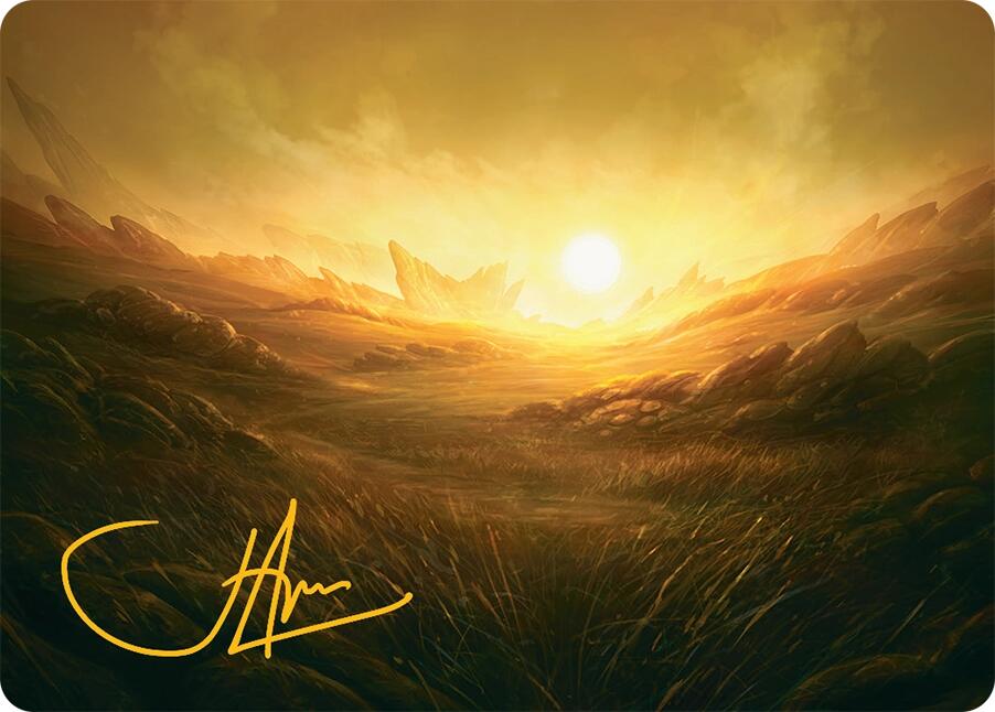 Plains Art Card (31/54) (Gold-Stamped Signature) [Tarkir: Dragonstorm Art Series] | Exor Games New Glasgow