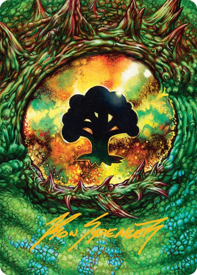 Forest Art Card (32/54) (Gold-Stamped Signature) [Tarkir: Dragonstorm Art Series] | Exor Games New Glasgow