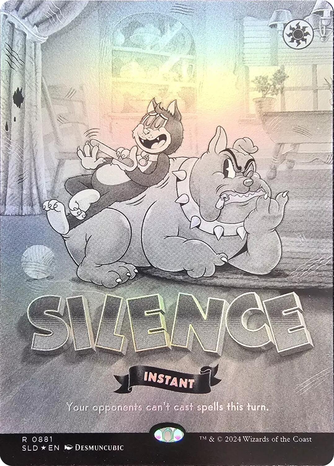 Silence (0881) (Black & White Foil) [Secret Lair Drop Series] | Exor Games New Glasgow