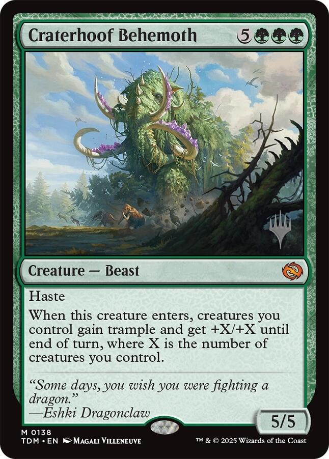 Craterhoof Behemoth [Tarkir: Dragonstorm Promos] | Exor Games New Glasgow