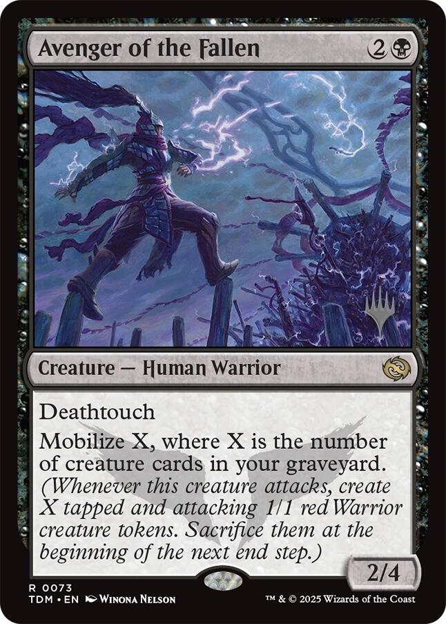 Avenger of the Fallen [Tarkir: Dragonstorm Promos] | Exor Games New Glasgow