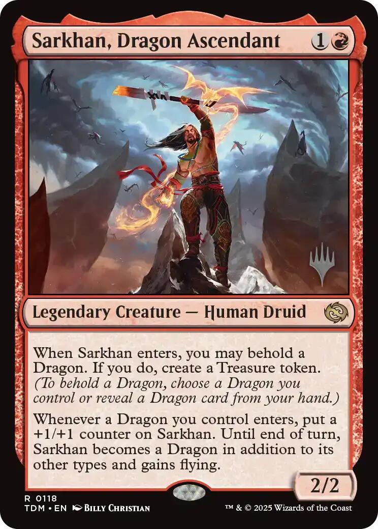 Sarkhan, Dragon Ascendant [Tarkir: Dragonstorm Promos] | Exor Games New Glasgow