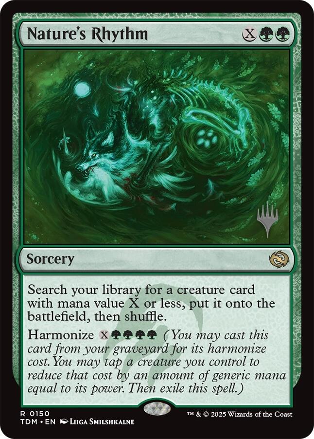 Nature's Rhythm [Tarkir: Dragonstorm Promos] | Exor Games New Glasgow