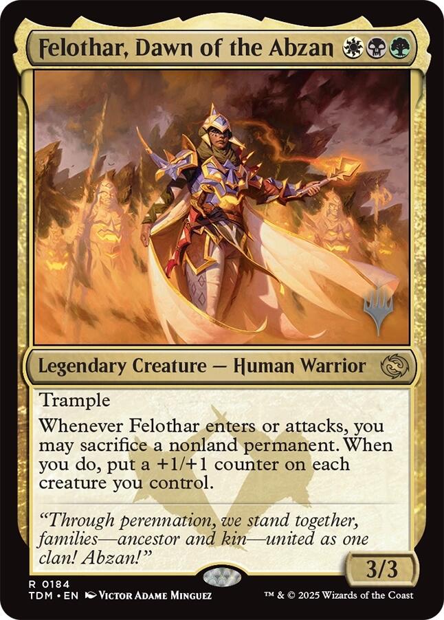 Felothar, Dawn of the Abzan [Tarkir: Dragonstorm Promos] | Exor Games New Glasgow