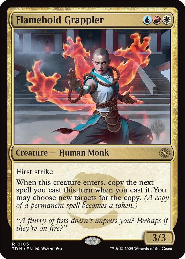 Flamehold Grappler [Tarkir: Dragonstorm Promos] | Exor Games New Glasgow