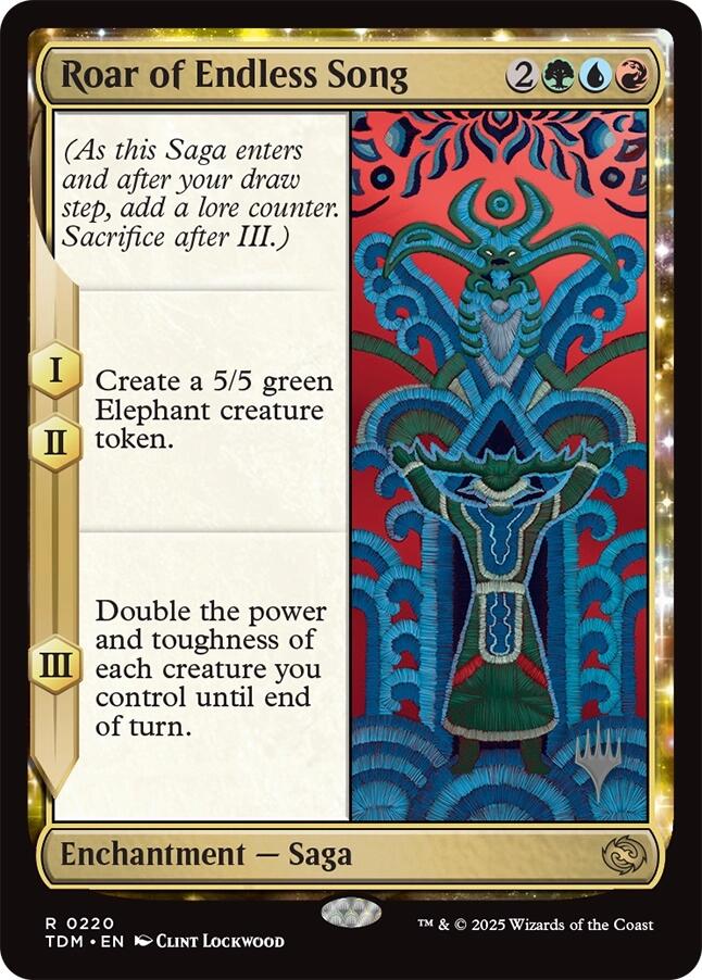 Roar of Endless Song [Tarkir: Dragonstorm Promos] | Exor Games New Glasgow