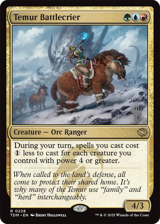 Temur Battlecrier [Tarkir: Dragonstorm Promos] | Exor Games New Glasgow