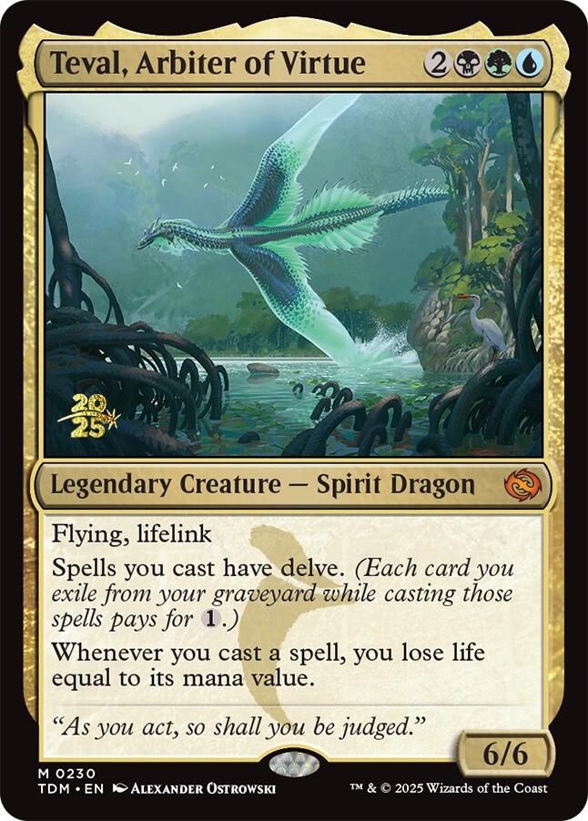 Teval, Arbiter of Virtue [Tarkir: Dragonstorm Prerelease Promos] | Exor Games New Glasgow