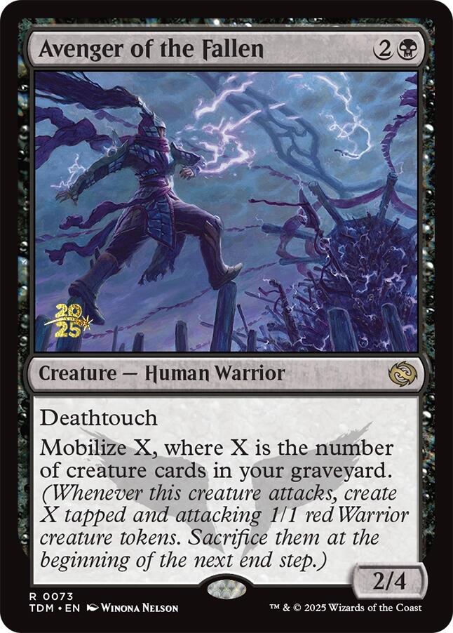 Avenger of the Fallen [Tarkir: Dragonstorm Prerelease Cards] | Exor Games New Glasgow
