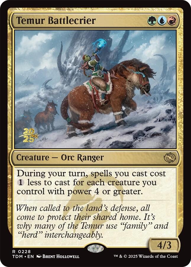Temur Battlecrier [Tarkir: Dragonstorm Prerelease Promos] | Exor Games New Glasgow