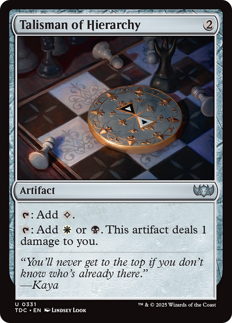 Talisman of Hierarchy [Tarkir: Dragonstorm Commander] | Exor Games New Glasgow