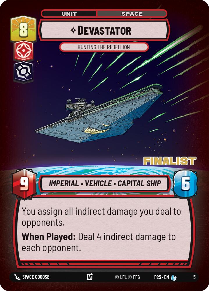 Devastator - Hunting the Rebellion (5) (Finalist) (5) [Store Showdown Promos] | Exor Games New Glasgow