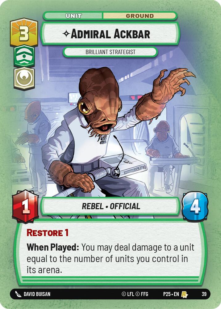 Admiral Ackbar - Brilliant Strategist (39) (39) [Store Showdown Promos] | Exor Games New Glasgow
