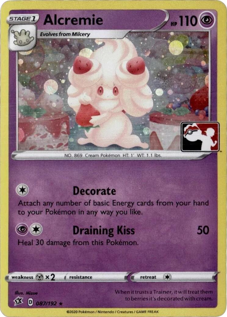 Alcremie (087/192) (Play Pokemon Promo) [League & Championship Cards] | Exor Games New Glasgow