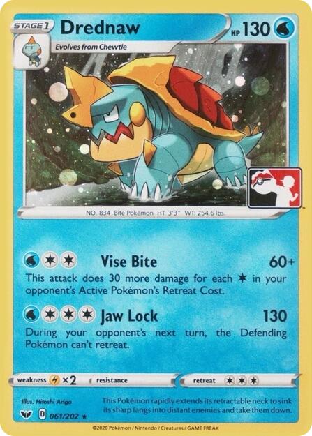 Drednaw (061/202) (Play Pokemon Promo) [League & Championship Cards] | Exor Games New Glasgow