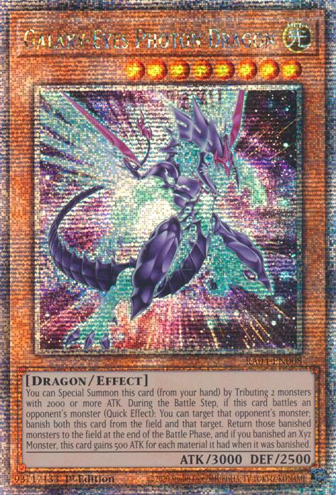 Galaxy-Eyes Photon Dragon (New Art) [RA04-EN008] Quarter Century Secret Rare | Exor Games New Glasgow