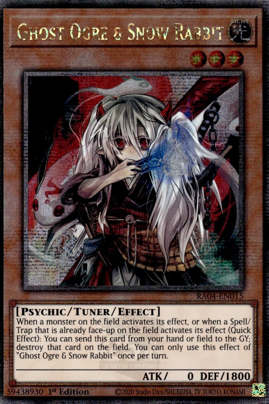 Ghost Ogre & Snow Rabbit [RA04-EN015] Quarter Century Secret Rare | Exor Games New Glasgow