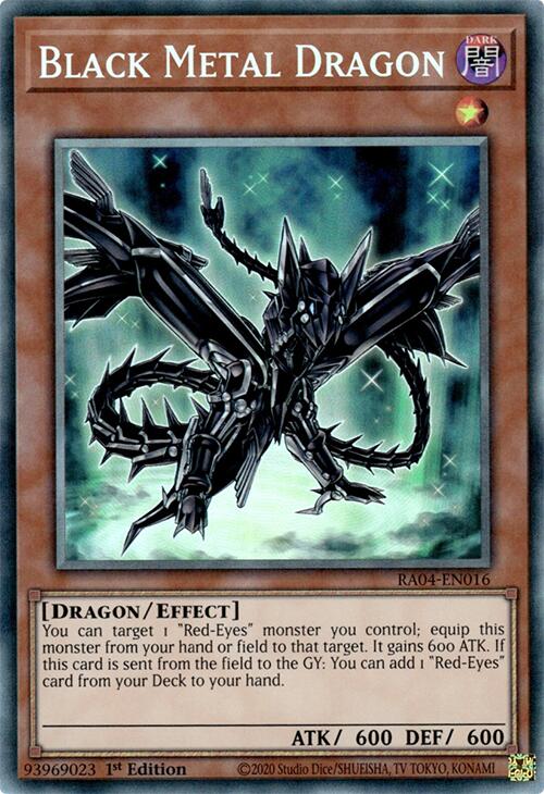 Black Metal Dragon [RA04-EN016] Prismatic Collector's Rare | Exor Games New Glasgow