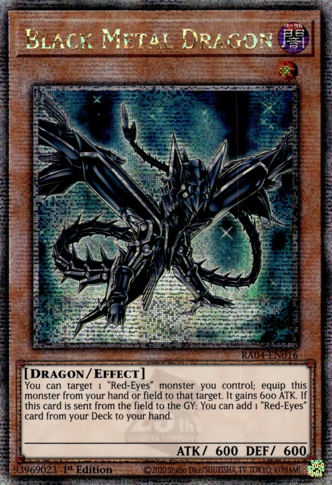 Black Metal Dragon [RA04-EN016] Quarter Century Secret Rare | Exor Games New Glasgow