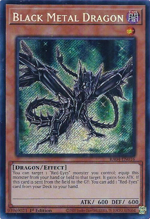 Black Metal Dragon [RA04-EN016] Secret Rare | Exor Games New Glasgow